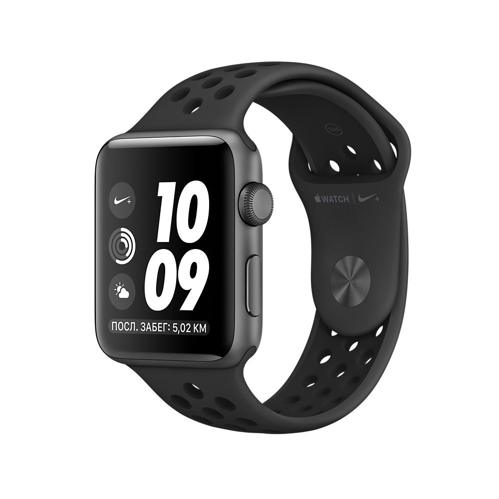 Apple Watch Nike 38mm Space Gray Aluminum Case with Anthracite/Black Nike Sport Band (MQ162)